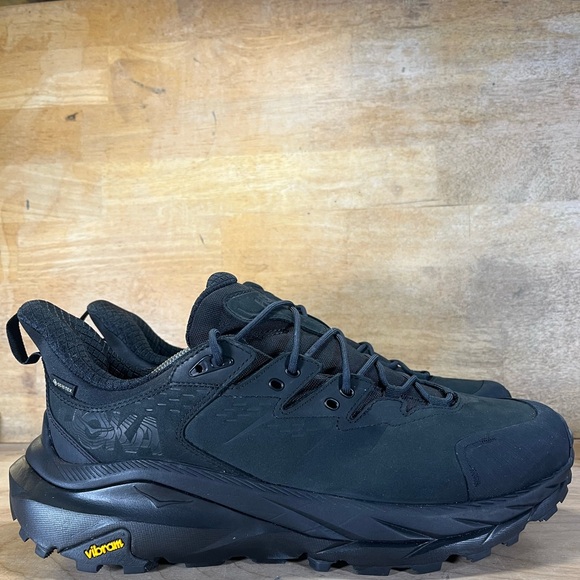 Hoka One One Other - NEW Hoka Kaha 2 Low Leather GTX Gore Tex Mens Size 12.5 Trail Hiking Shoes Black
